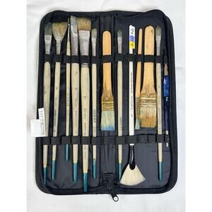 USED 13 Robert Simmon SIGNET & Craftsmart Artist Loft Paint Brushes Dirty